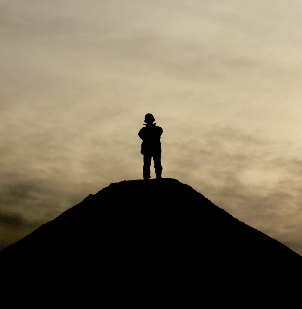 silhouette, dark, shadow, person, alone, brown alone